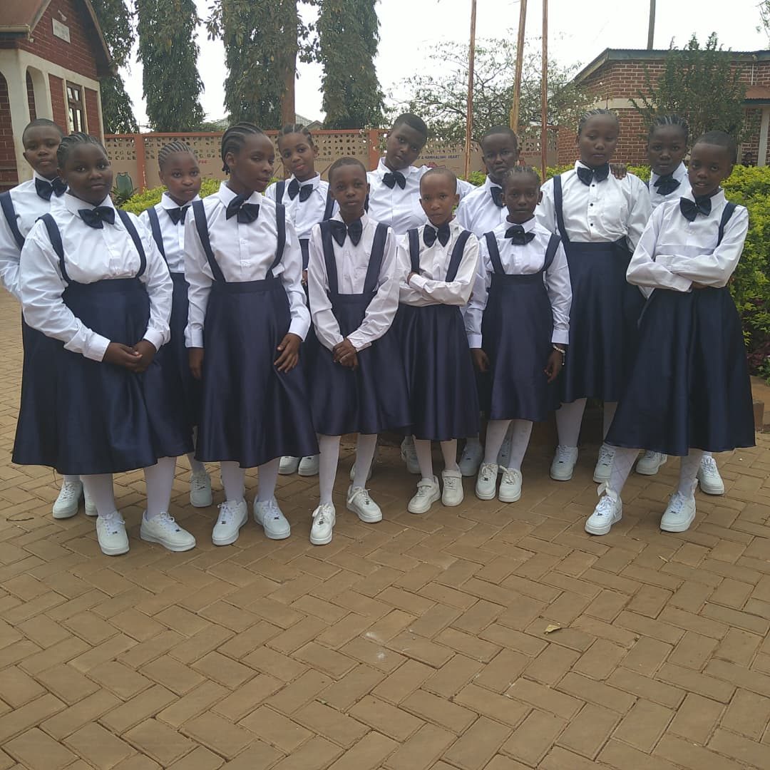 A group of Bensal pupils in school uniform